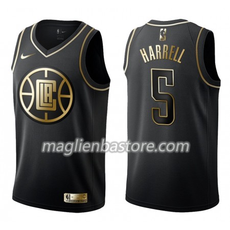 Maglia NBA Los Angeles Clippers Montrezl Harrell 5 Nike Nero Golden Edition Swingman - Uomo